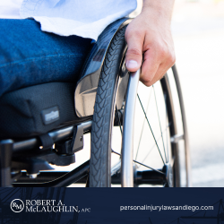 Person sitting in wheelchair after suffering a work injury